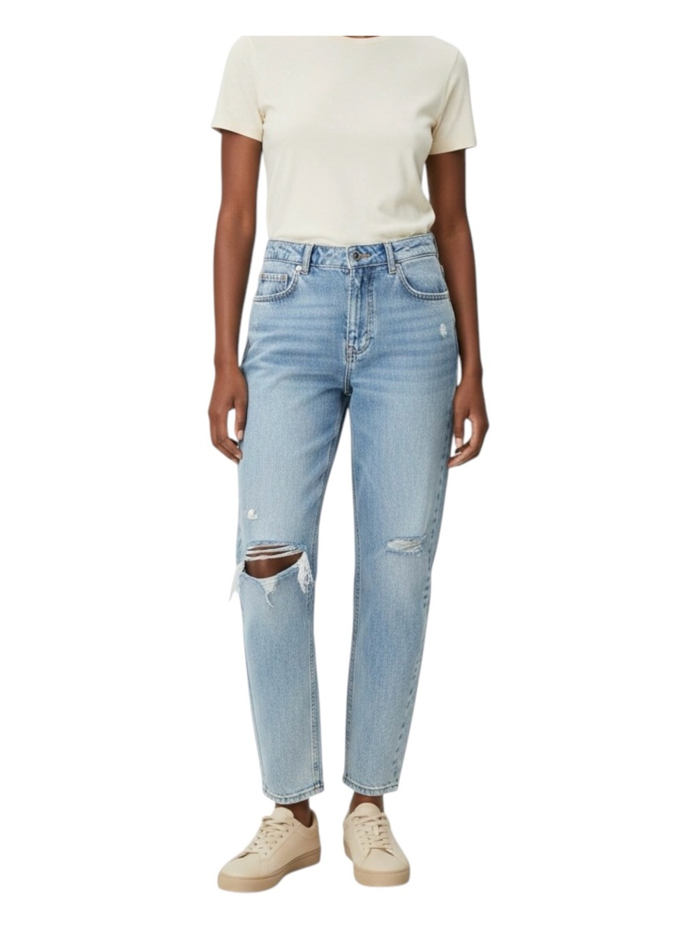 REVICE High Rise Distressed Light Wash Blue Mom Jeans Women’s Size 29x24